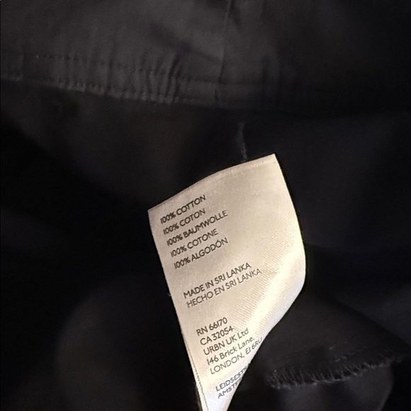 Anthropologie Pleated Poplin Wide Leg Trouser Pants Sz 4 100% Cotton Black - Picture 5 of 5